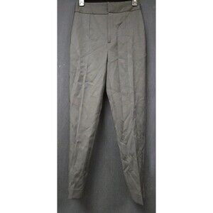 Lewit Womens Black Slim Ankle Pants Size 4 Tuxedo Stripe Zip Front